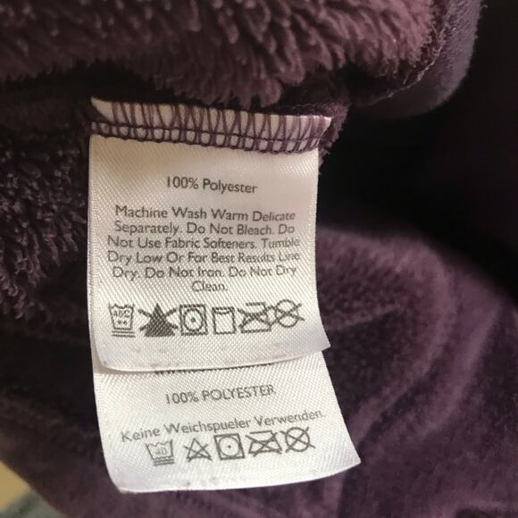 Eddie Bauer Fleece Full Zip Purple Jacket with Pockets Women's Size Small - Picture 6 of 6